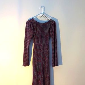 Retro/Metallic Maxi Dress